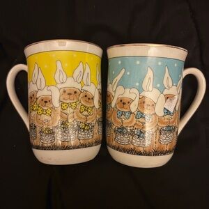 Vintage Easter Teddy Bunny Coffee or Tea Mug 1979 Lucy Rigg
